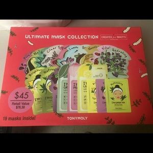 TONYMOLY 19 PIECE ULTIMATE PULP FACE SHEETS, MASKS, GEL, EYE  AND BONUS NEW